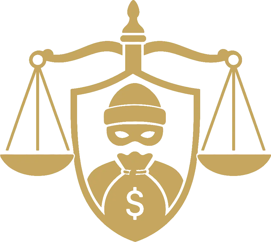 Gold scales of justice icon for Theft and Robbery defense