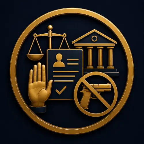 Permanent loss of voting and civic rights after a firearm conviction